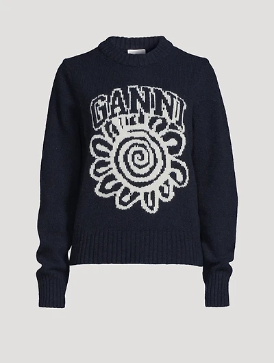 Flower Jacquard Sweater