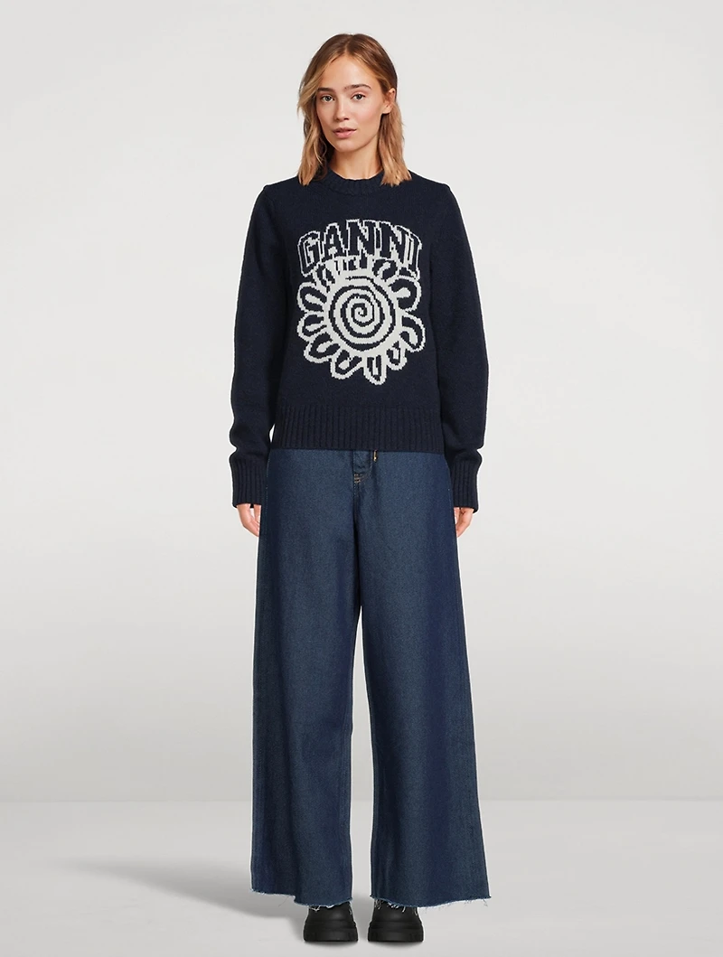 Flower Jacquard Sweater