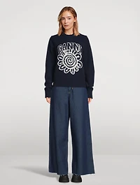 Flower Jacquard Sweater