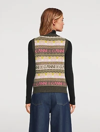 Logo Jacquard Sweater Vest