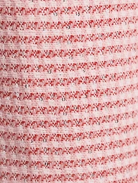 Sequin Tweed Straight-Leg Trousers