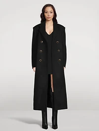 Oversized Double-Breasted Wool Coat