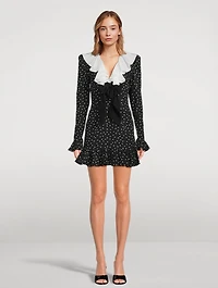 Silk Dress Daisy Print