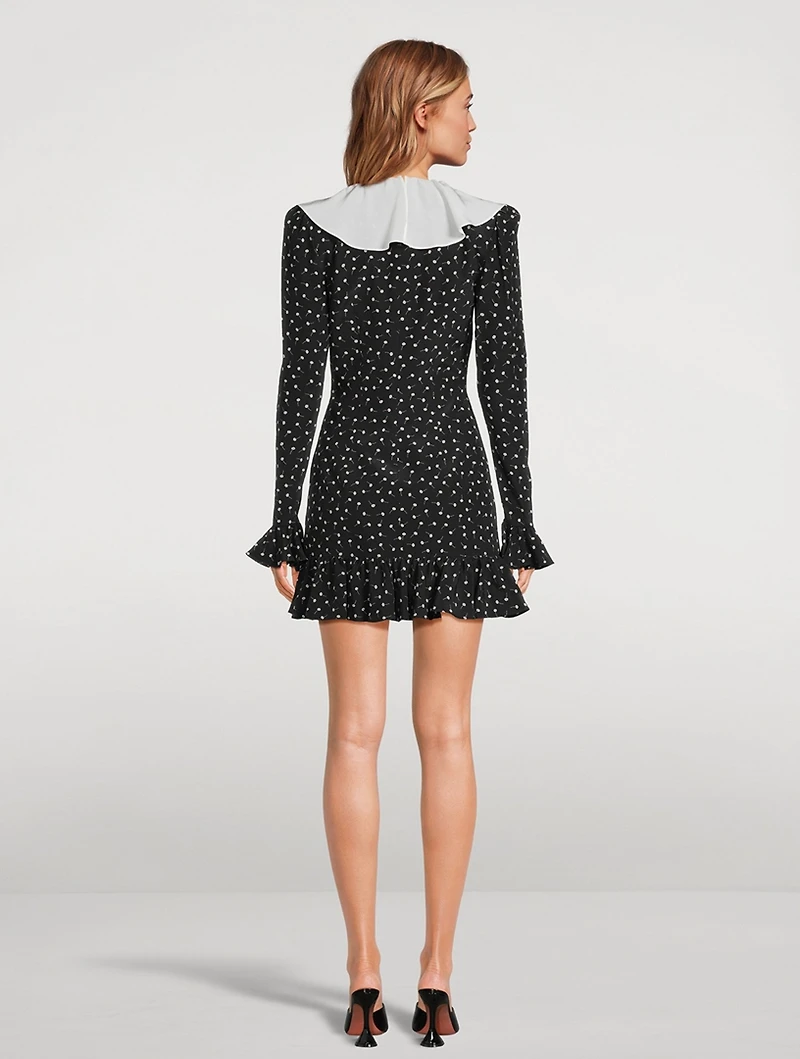 Silk Dress Daisy Print
