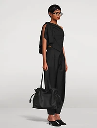 Large Flamenco Leather Shoulder Bag