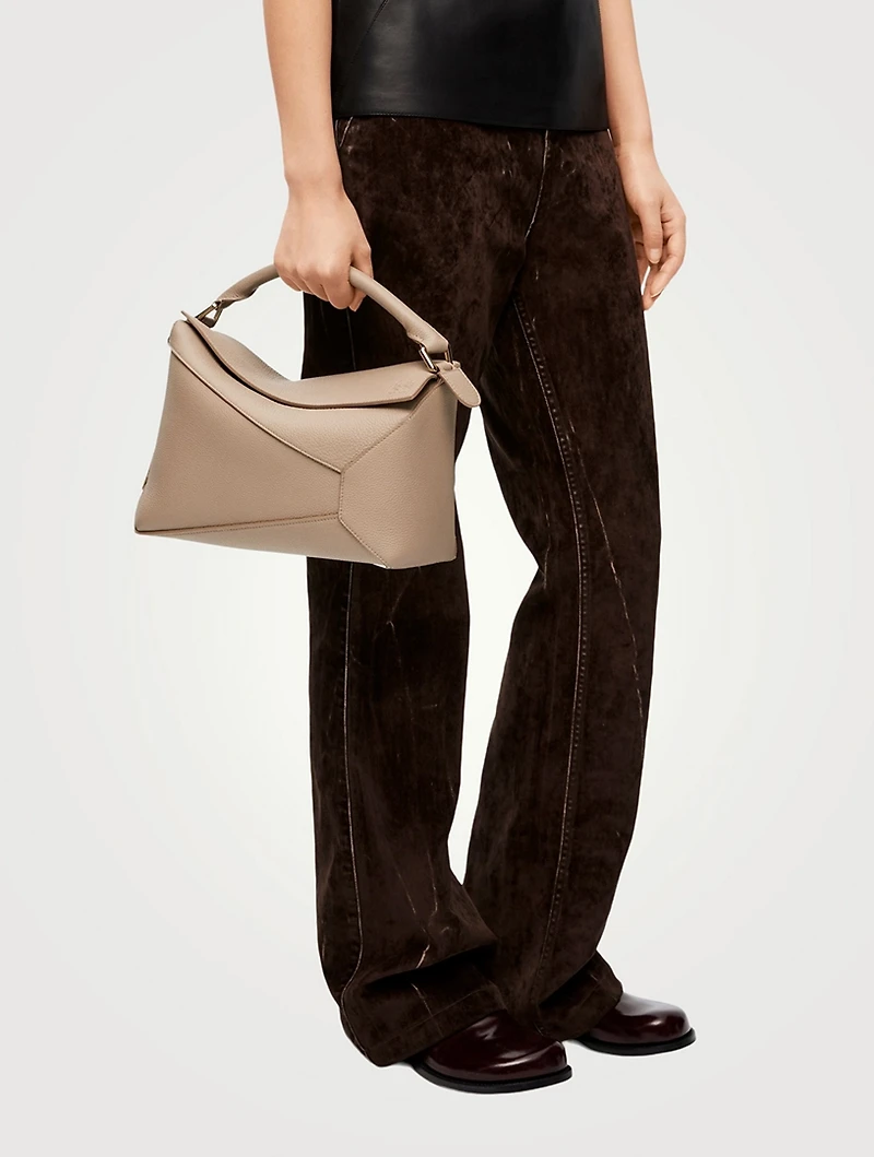 Medium Puzzle Edge Leather Bag