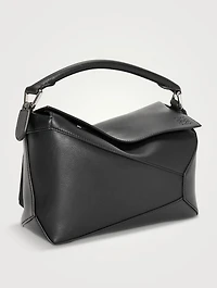 Small Puzzle Edge Leather Bag
