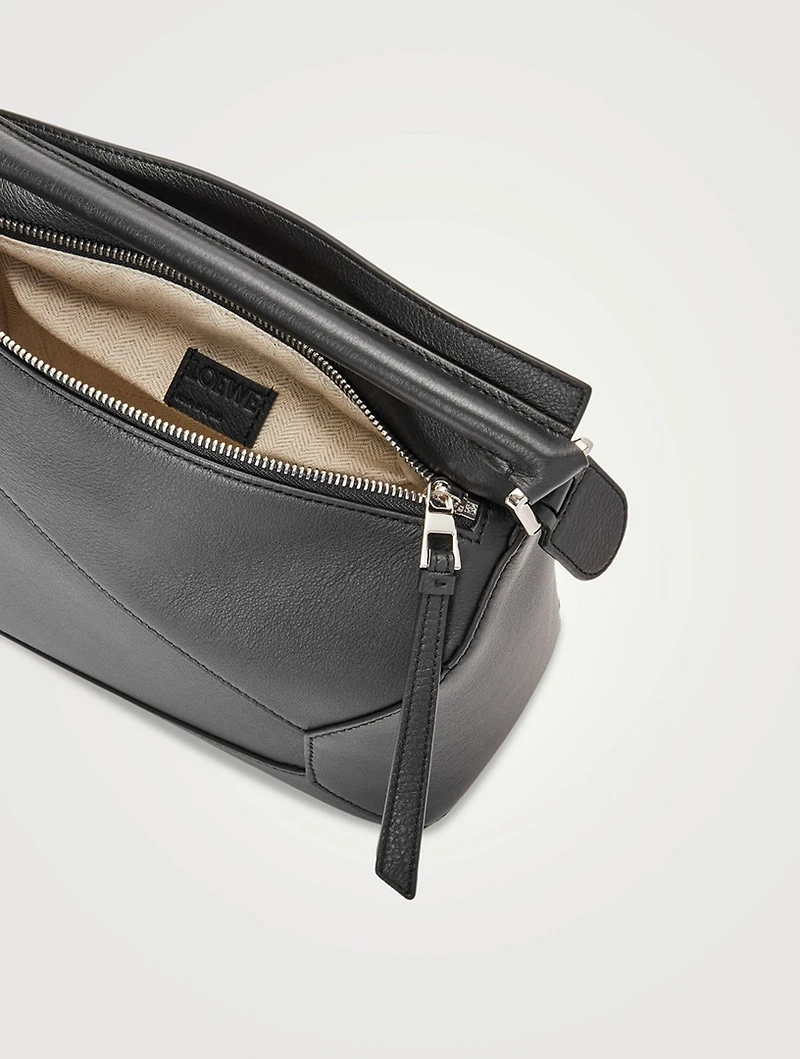 Small Puzzle Edge Leather Bag