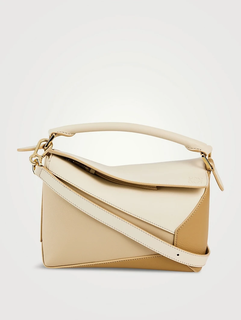 Small Puzzle Edge Leather Bag
