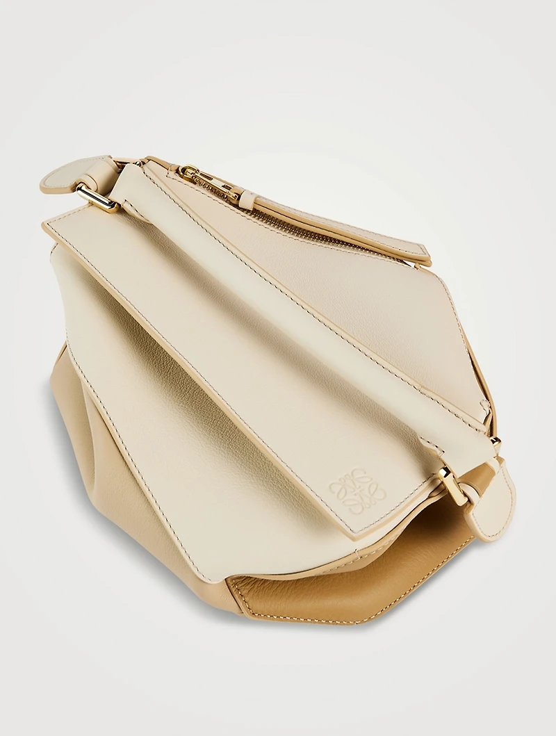 Small Puzzle Edge Leather Bag