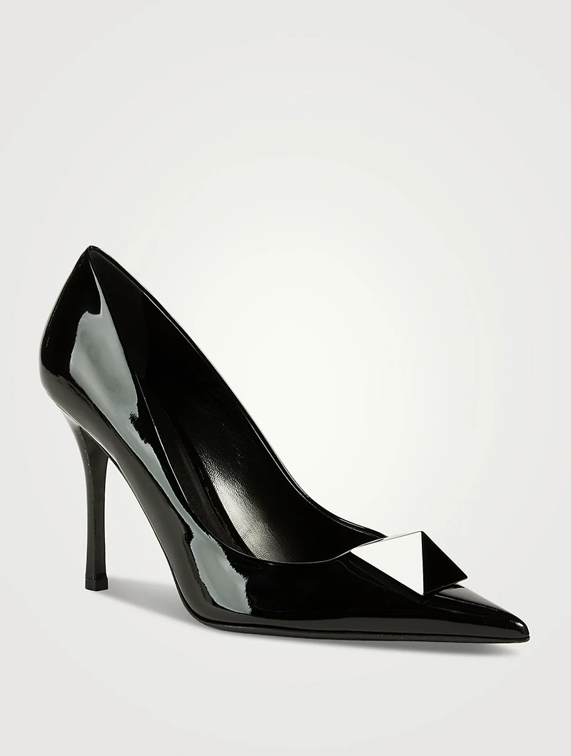 One Stud Leather Pumps