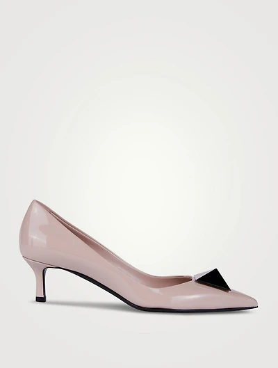One Stud Leather Pumps