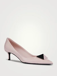One Stud Leather Pumps
