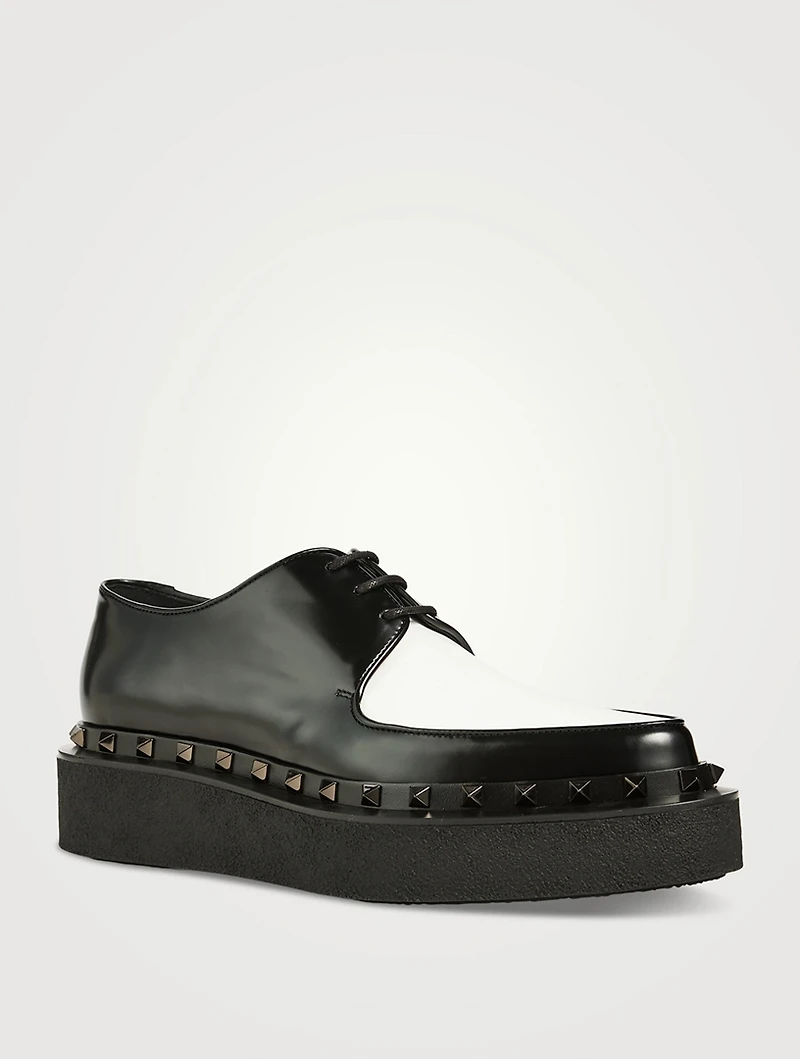 Rockstud M-Way Leather Derby Shoes