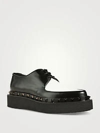 Rockstud M-Way Leather Derby Shoes