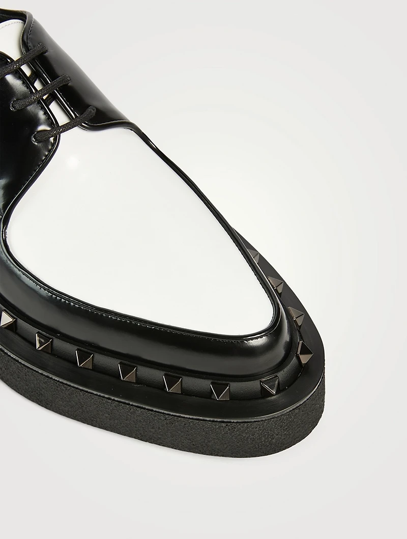 Rockstud M-Way Leather Derby Shoes