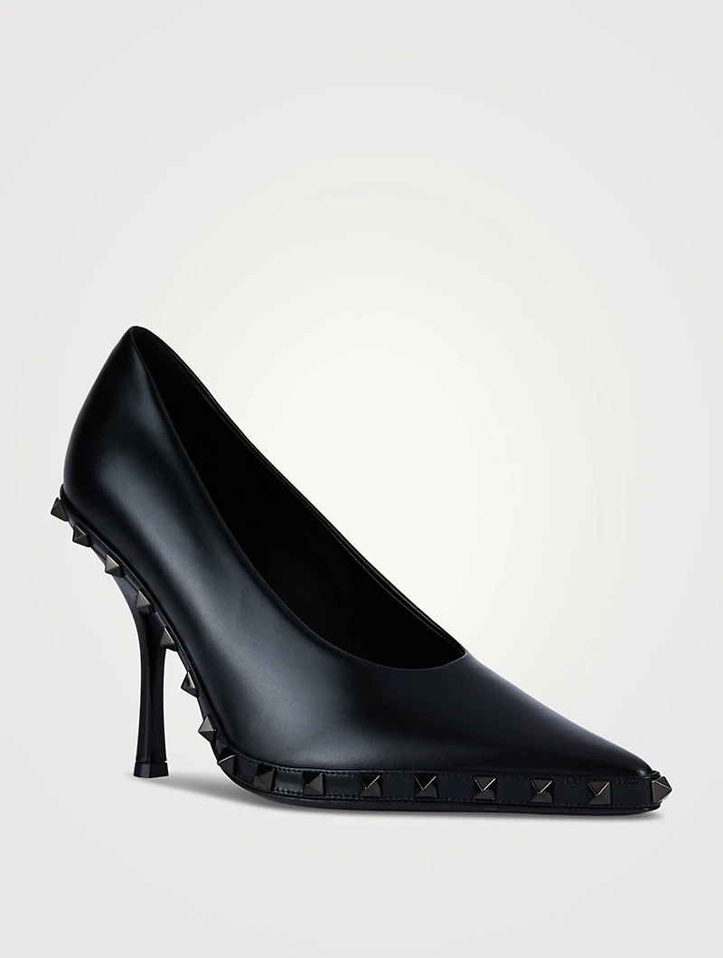 Rockstud Leather Pumps