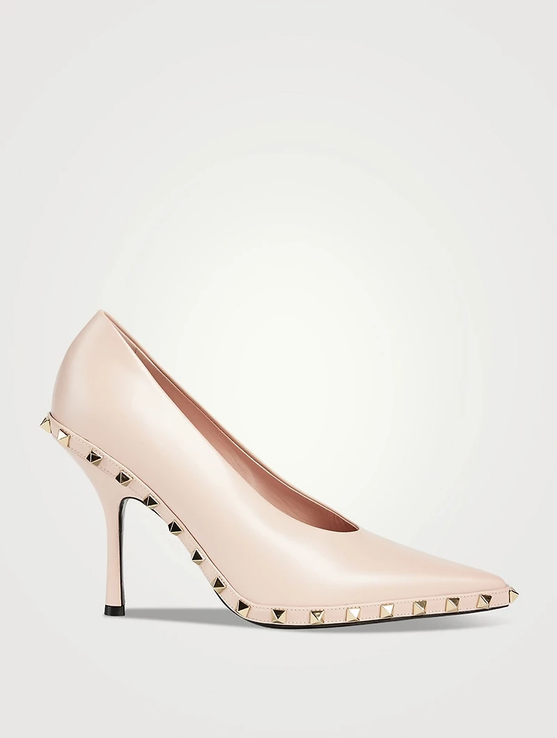 Rockstud Leather Pumps