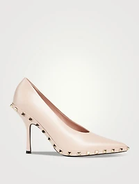 Rockstud Leather Pumps