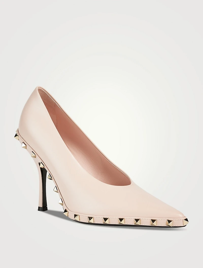 Rockstud Leather Pumps