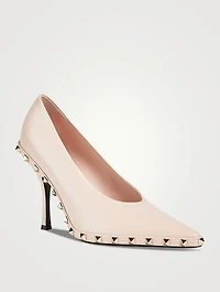 Rockstud Leather Pumps