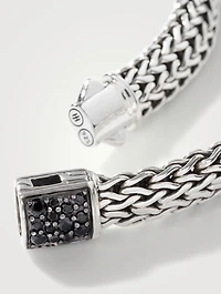 Classic Chain Reversible Bracelet With Blue Sapphire