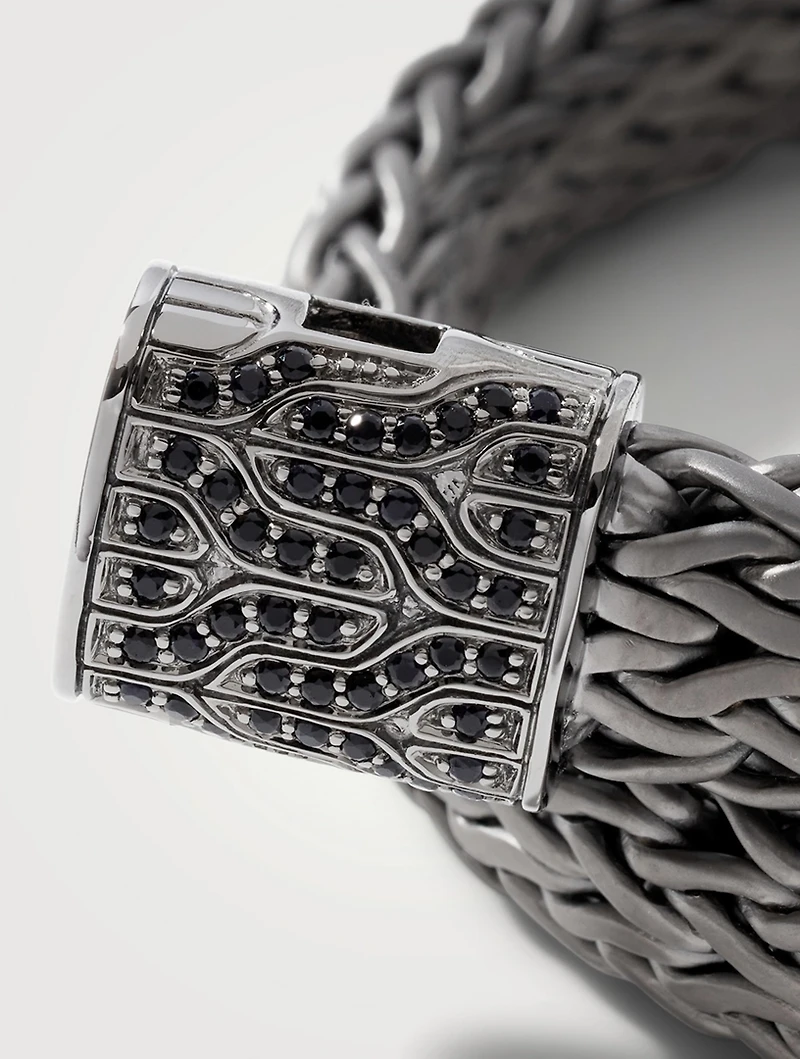 Classic Chain Bracelet With Black Sapphire