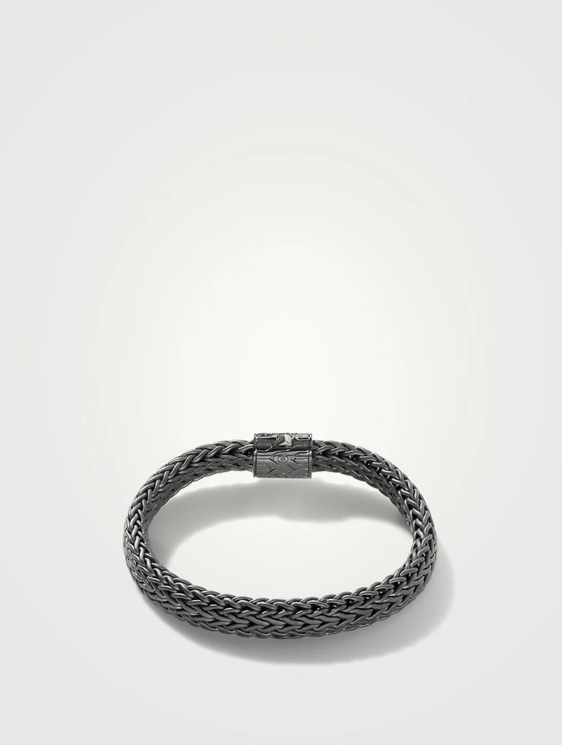 Classic Chain Bracelet With Black Sapphire