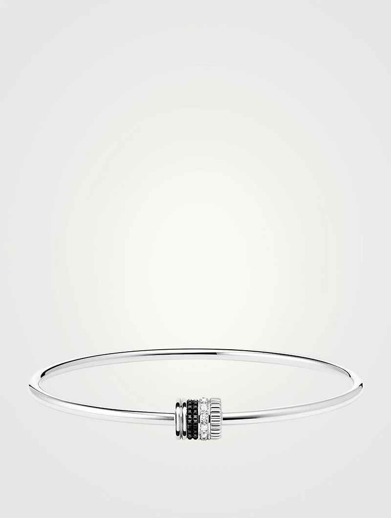 Quatre Black Edition 18K White Gold Bracelet With Black PVD And Diamonds
