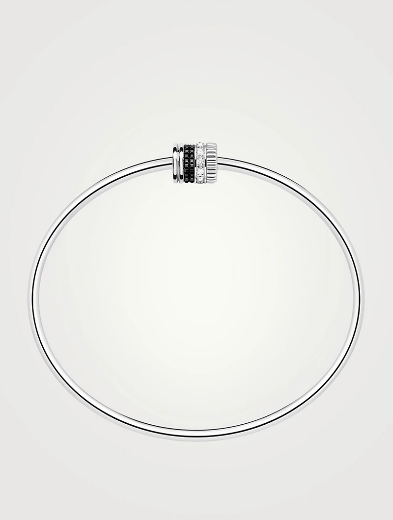 Quatre Black Edition 18K White Gold Bracelet With Black PVD And Diamonds