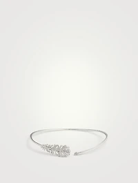 Plume De Paon 18K White Gold Necklace With Diamonds