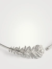 Plume De Paon 18K White Gold Necklace With Diamonds