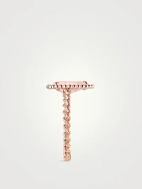 S Motif Serpent Bohème 18K Rose Gold Ring With Pink Quartz