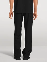 Cotton And Linen Straight-Leg Pants