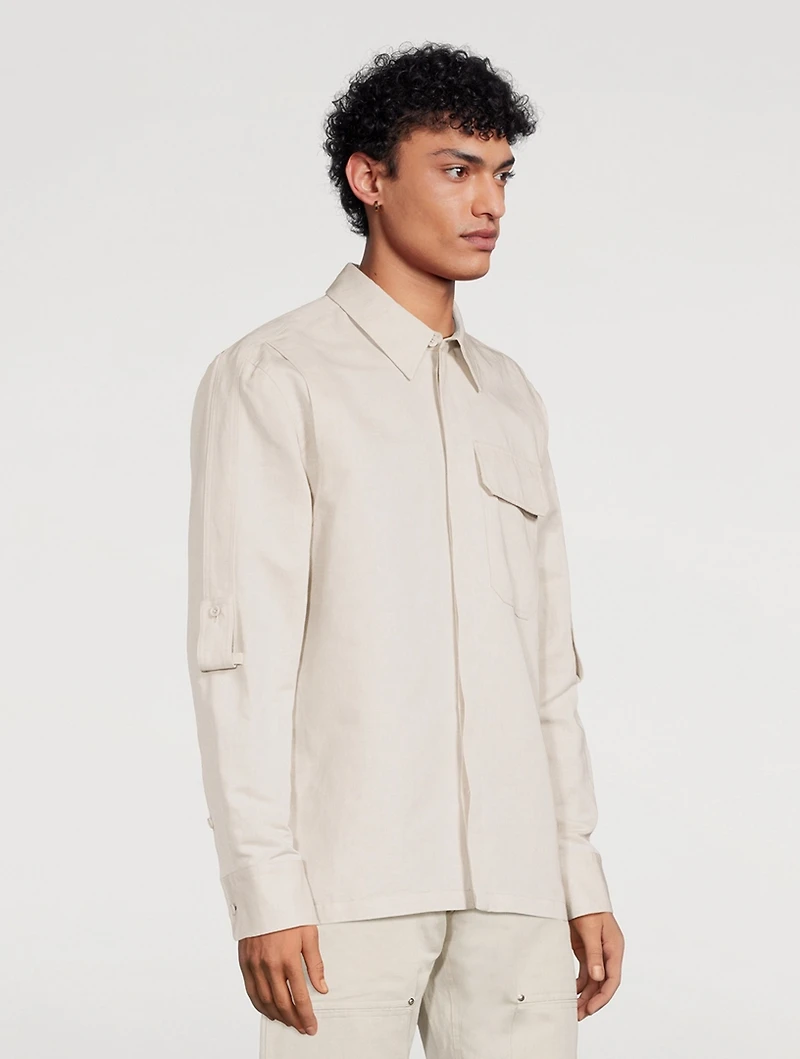 Linen Cargo Shirt
