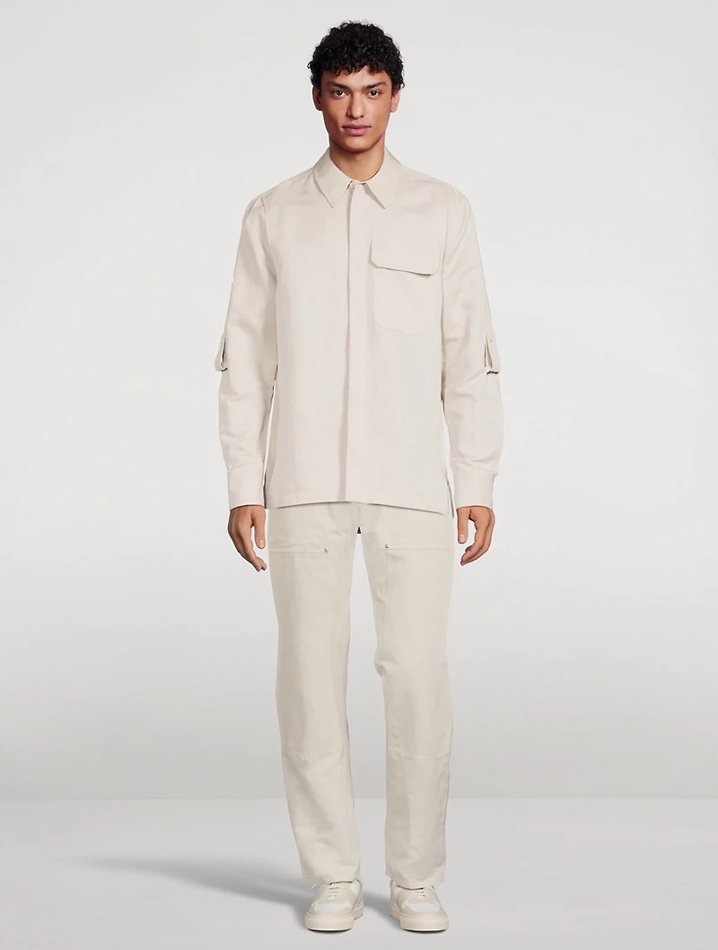 Linen Cargo Shirt