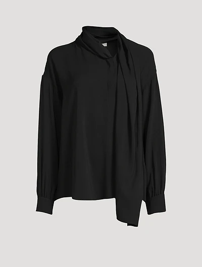 Darnelle Draped Silk Blouse