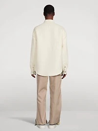 Wool Pocket Logo Overshirt