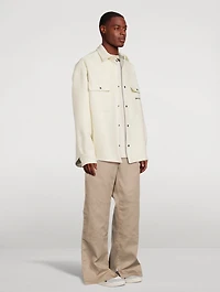 Wool Pocket Logo Overshirt