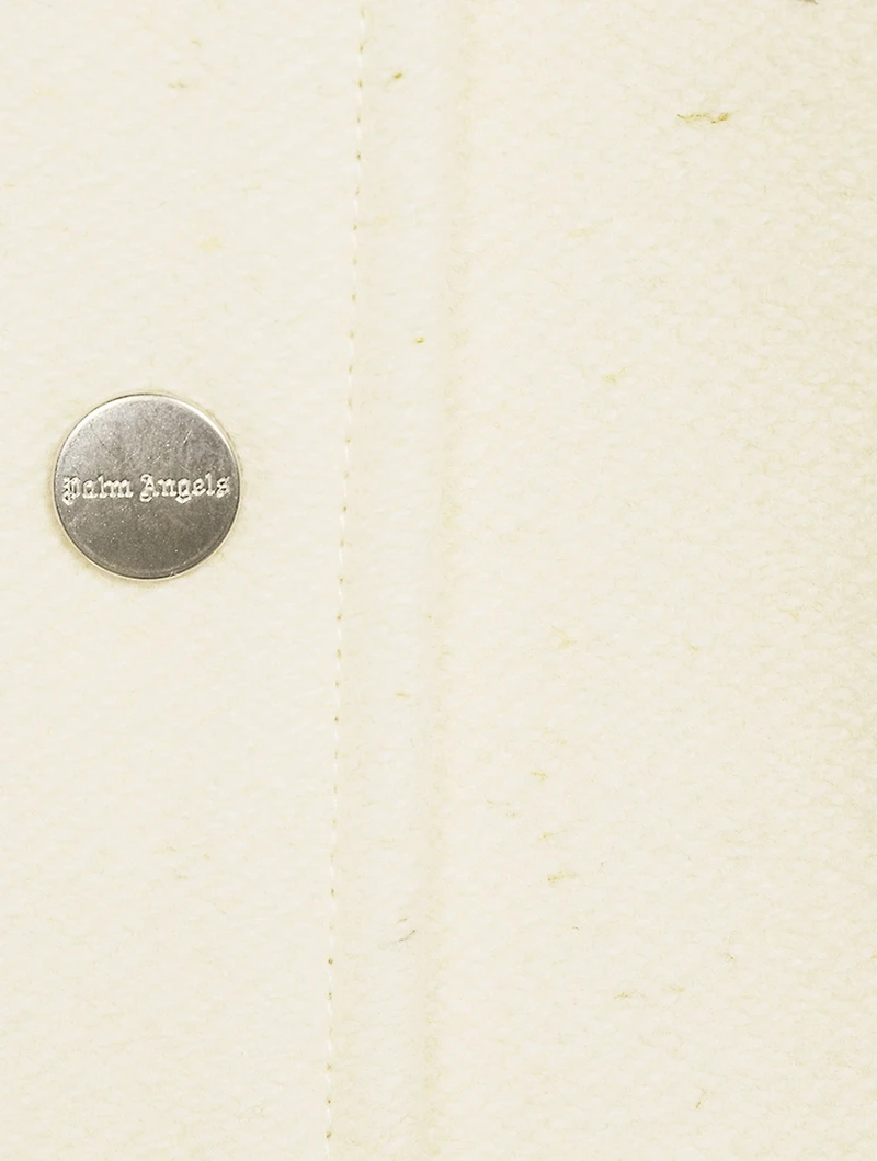 Wool Pocket Logo Overshirt