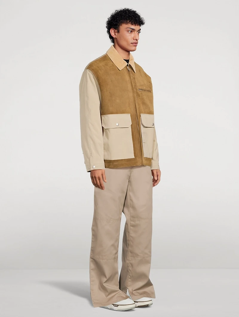 Mixed Media Shirt Jacket