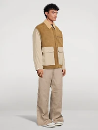 Mixed Media Shirt Jacket
