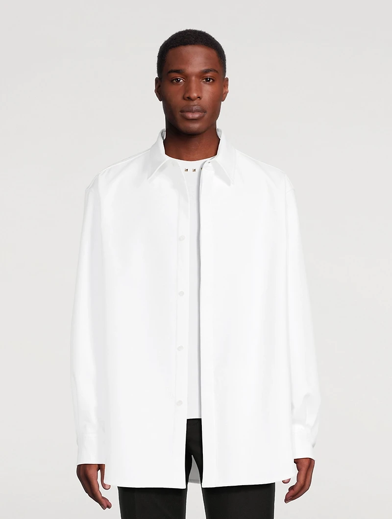 Cotton Poplin Shirt Jacket