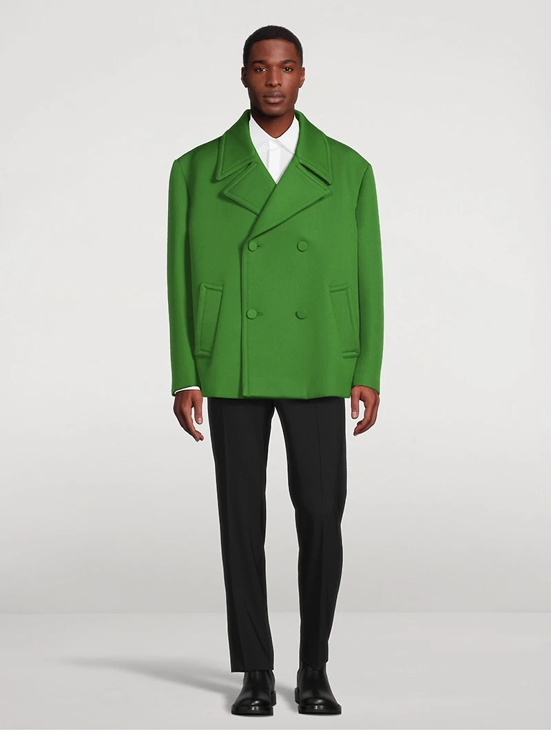 Wool-blend Double-Breasted Peacoat