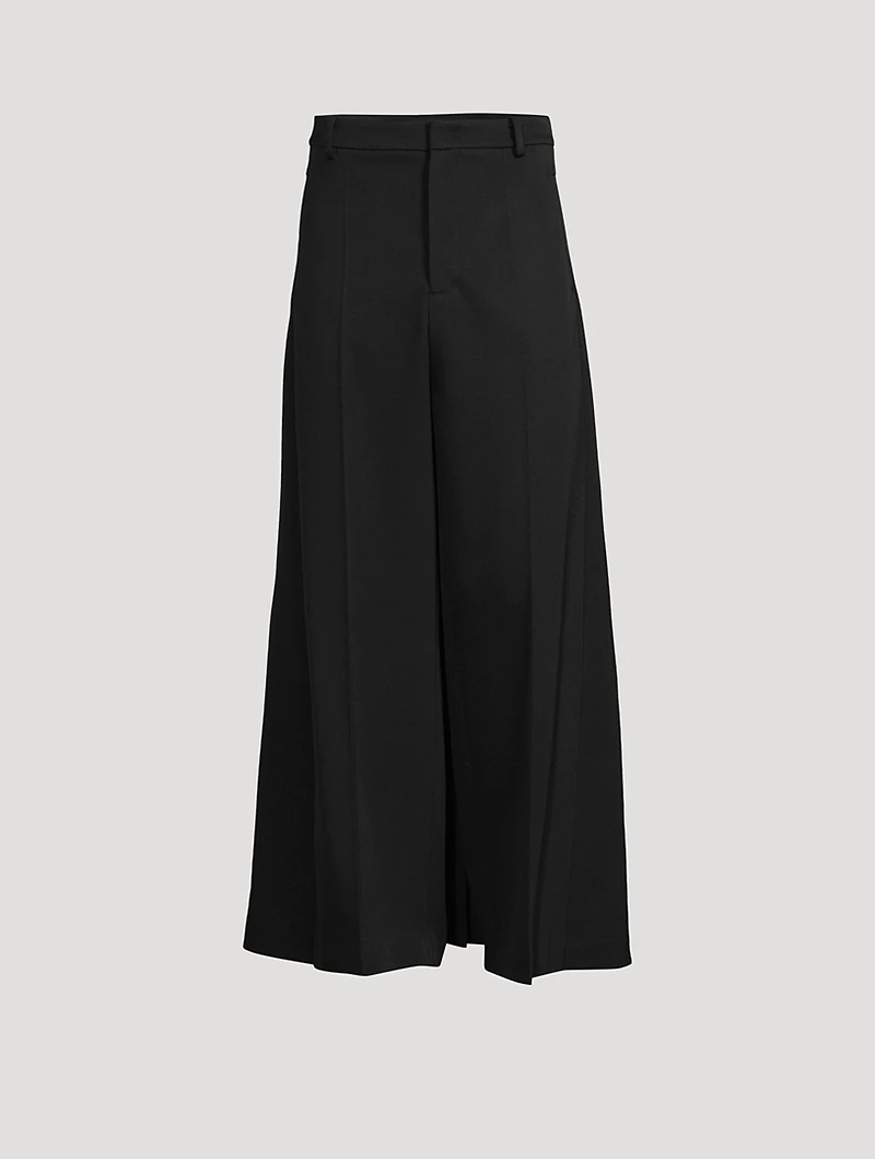 Wool Wide-Leg Pants