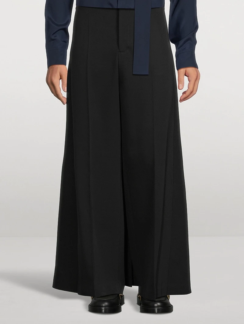 Wool Wide-Leg Pants