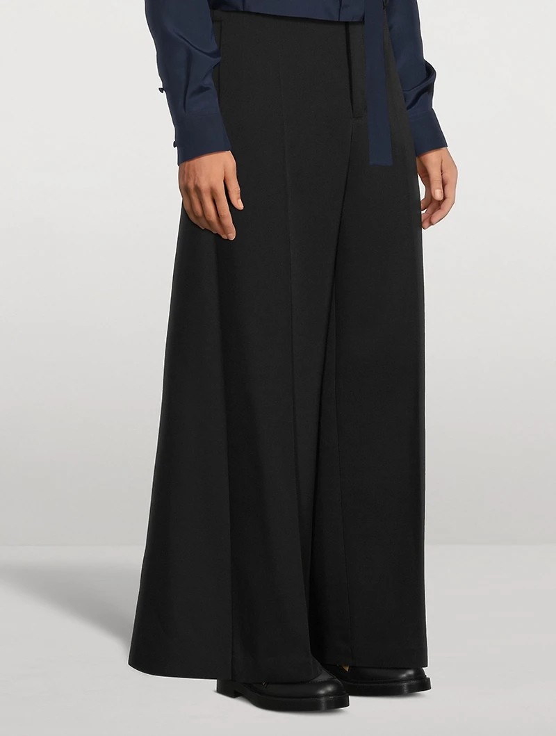 Wool Wide-Leg Pants
