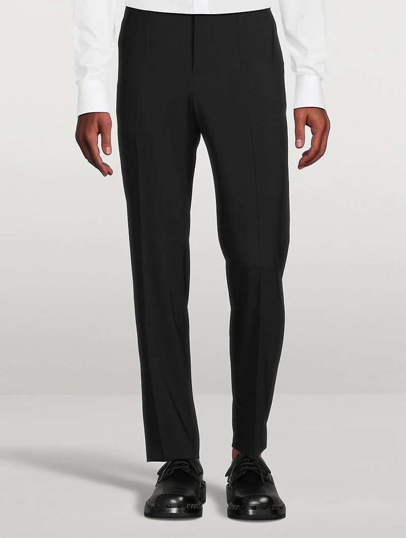 Wool Stretch Slim-Fit Pants