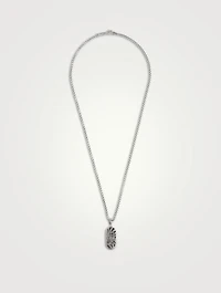 Carved Chain Inlay Pendant Necklace With Mother-Of-Pearl, Lapis And Turquoise