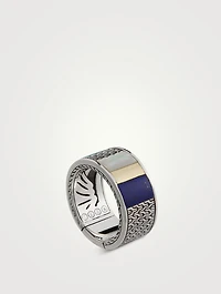 Carved Chain Inlay Band Ring